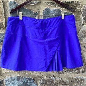 Athleta 'Sneaky Pleats' Blue Mini Tennis Skort Size XL